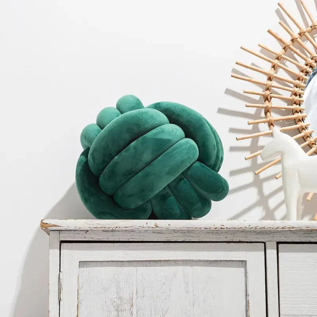Plush Knot Cushion Ball Pillow for Modern Home Decor Style