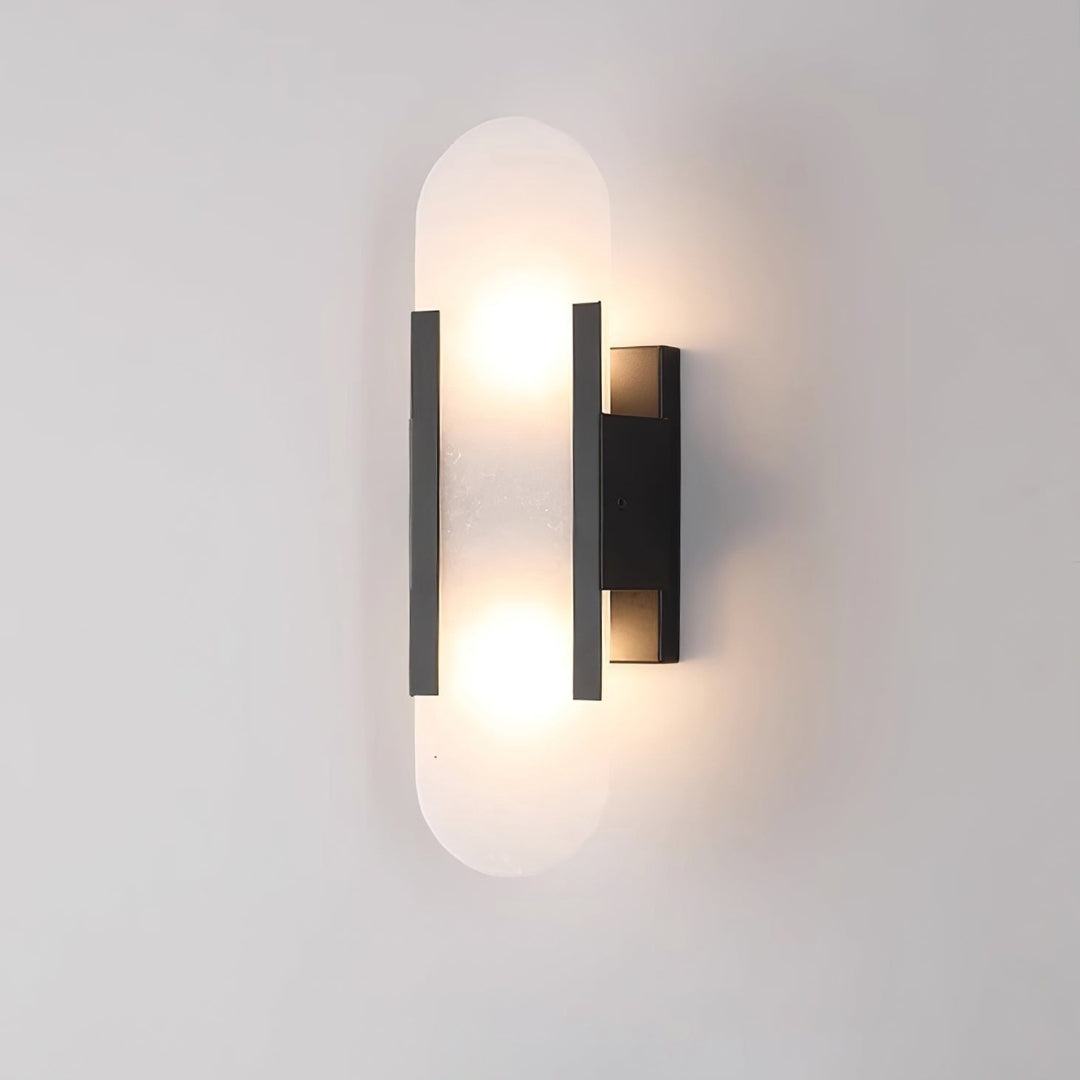 Sculpted Alabaster Wall Lamp Accent for Modern Living Spaces