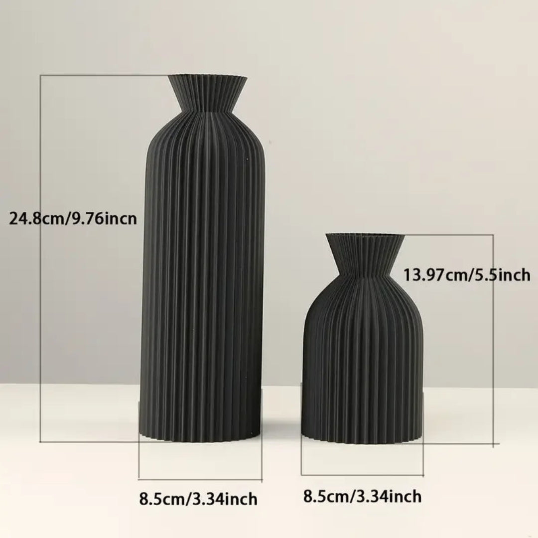 Sculpted Ribbed Ceramic Vase for Elevated Modern Decor Style