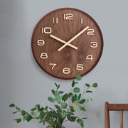 Sleek Walnut Wall Clock with Precision Quiet Movement Design