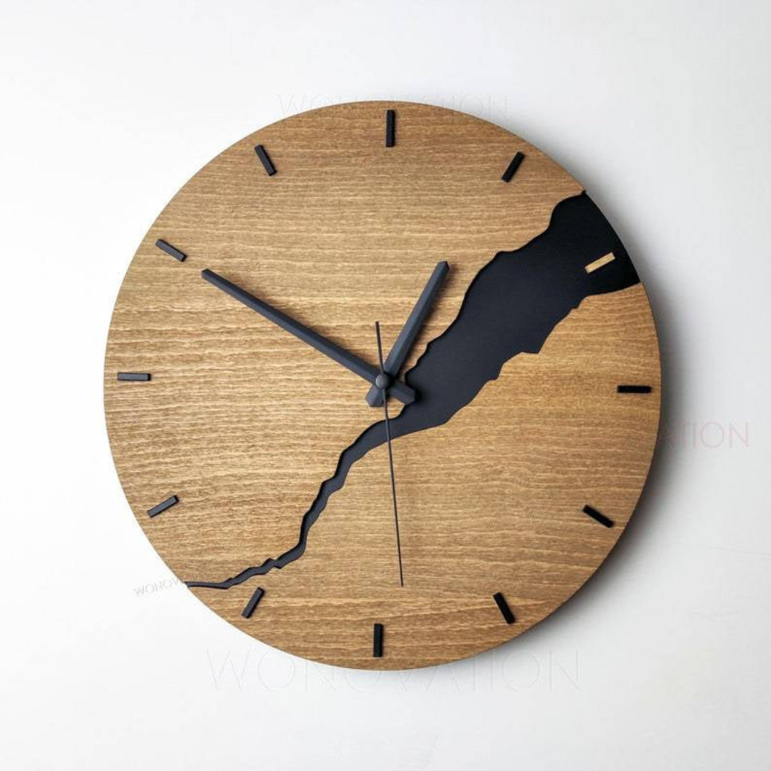 Sleek Wooden Wall Clock for Modern Homes with Silent Motion