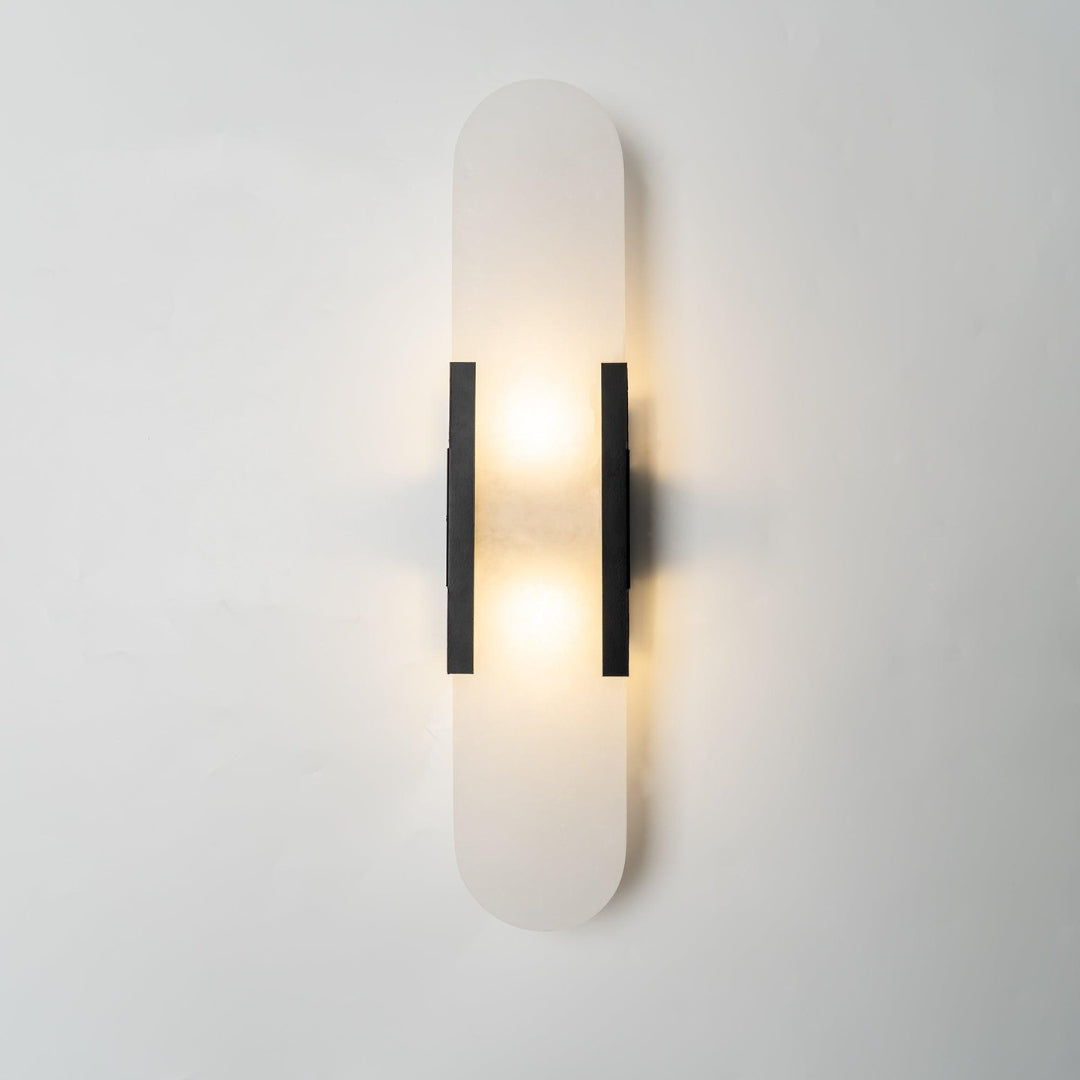 Sculpted Alabaster Wall Lamp Accent for Modern Living Spaces