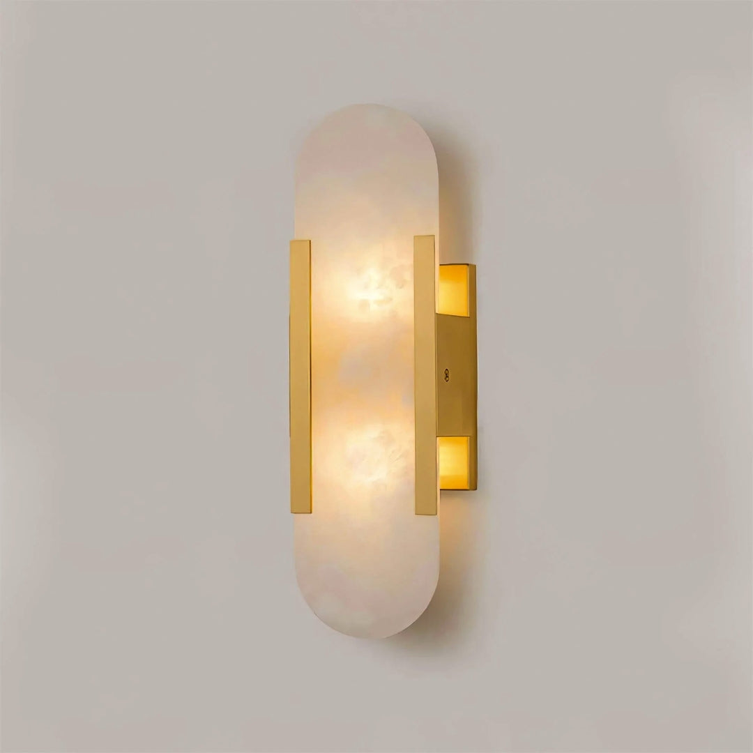 Sculpted Alabaster Wall Lamp Accent for Modern Living Spaces