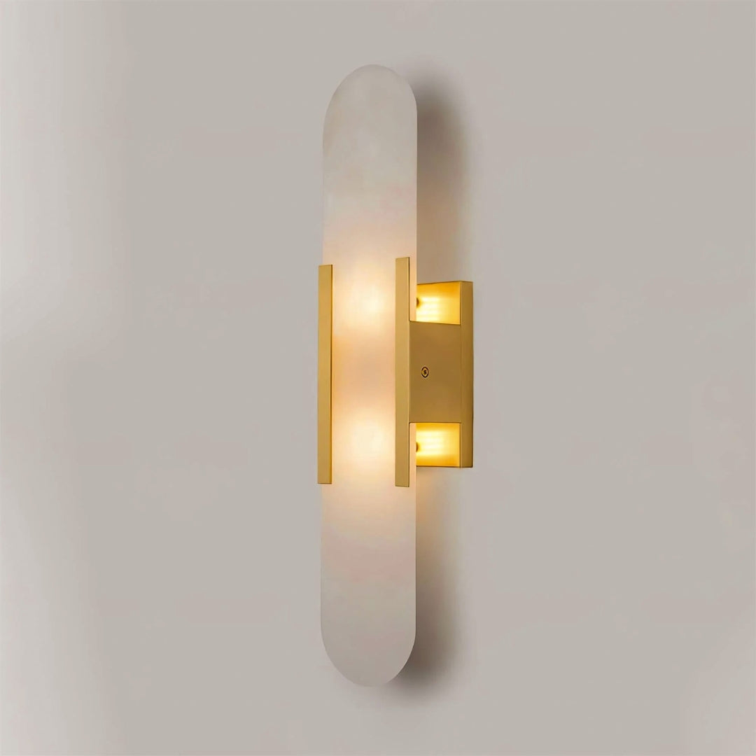 Sculpted Alabaster Wall Lamp Accent for Modern Living Spaces