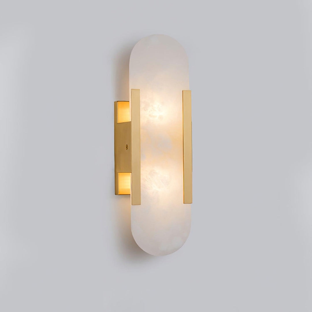 Sculpted Alabaster Wall Lamp Accent for Modern Living Spaces