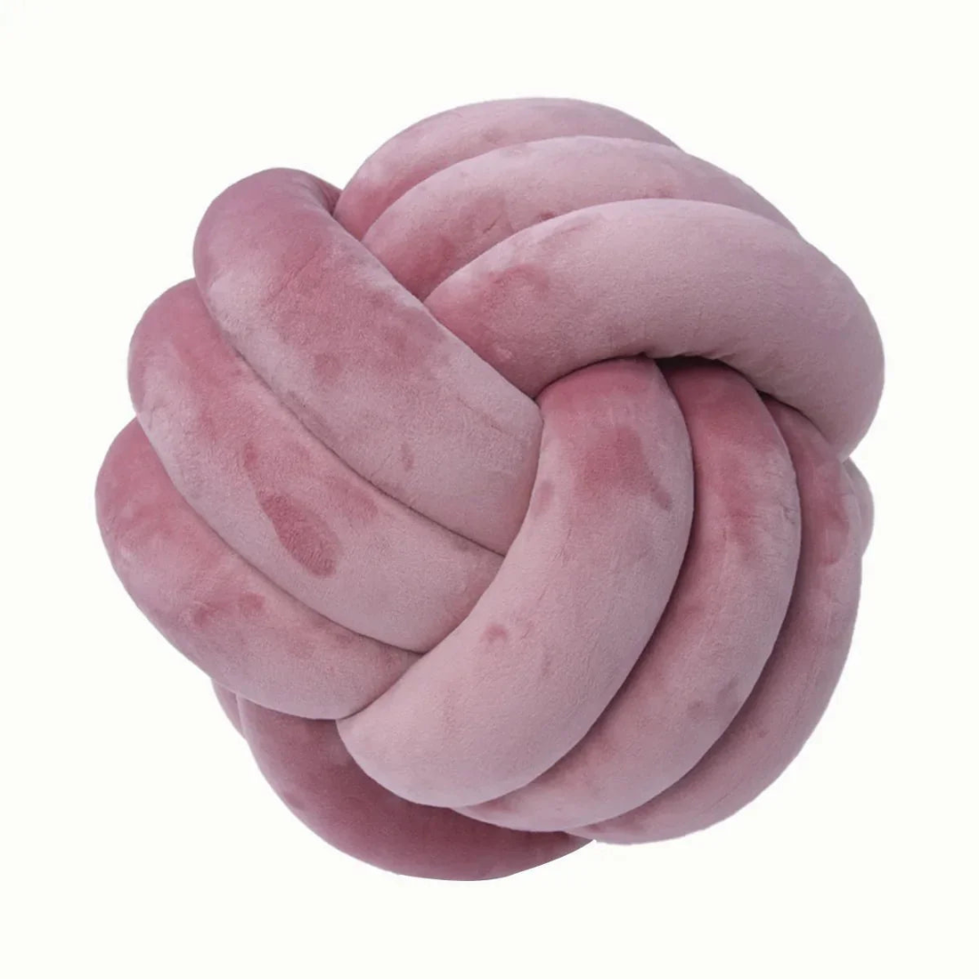 Plush Knot Cushion Ball Pillow for Modern Home Decor Style