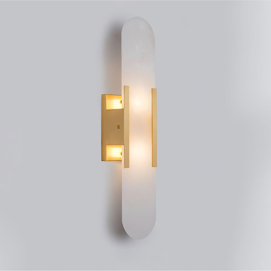 Sculpted Alabaster Wall Lamp Accent for Modern Living Spaces