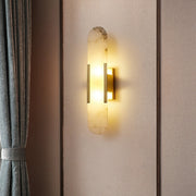 Sculpted Alabaster Wall Lamp Accent for Modern Living Spaces